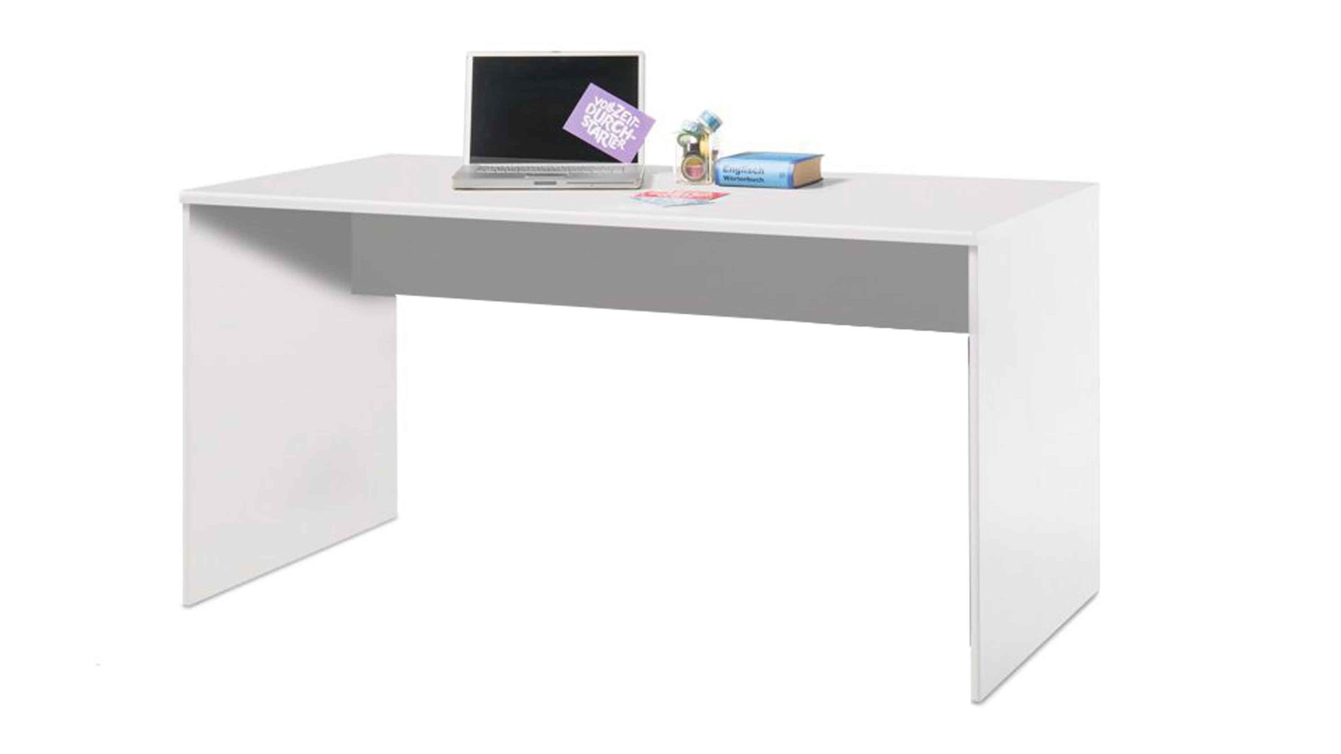 Schreibtisch Bega-consult aus Holz in Weiß Schreibtisch weiße Kunststoffoberflächen – ca. 150 x 75 cm
