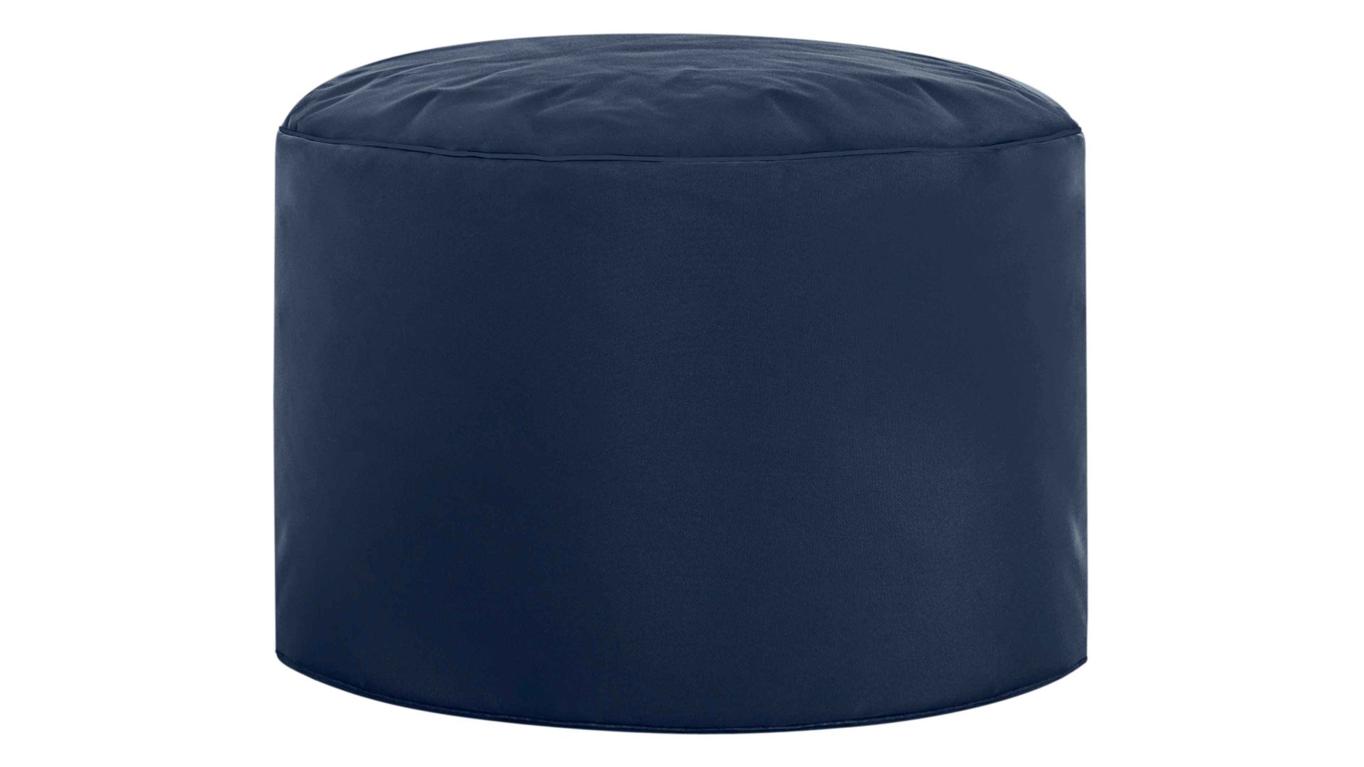 Sitzsack-Hocker Magma sitting point aus Kunstfaser in Dunkelblau SITTING POINT Sitzsack-Hocker dotcom scuba® als Kleinmöbel jeansblaue Kunstfaser – Durchmesser ca. 50 cm