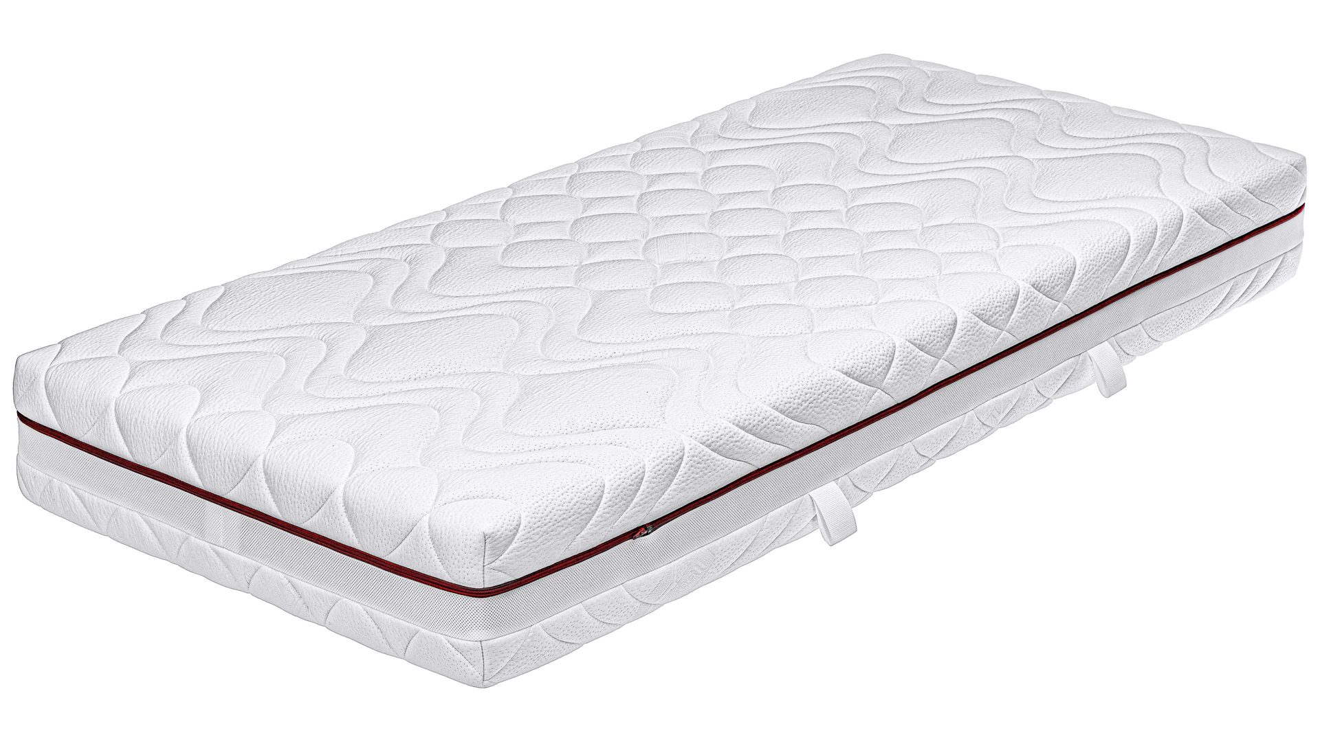 Federkernmatratze comfortmaster besser sitzen, liegen, leben aus Stoff in Weiß Comfortmaster Matratze Exklusiv T H3, Taschenfederkern – Liegefläche ca. 100 x 220 cm