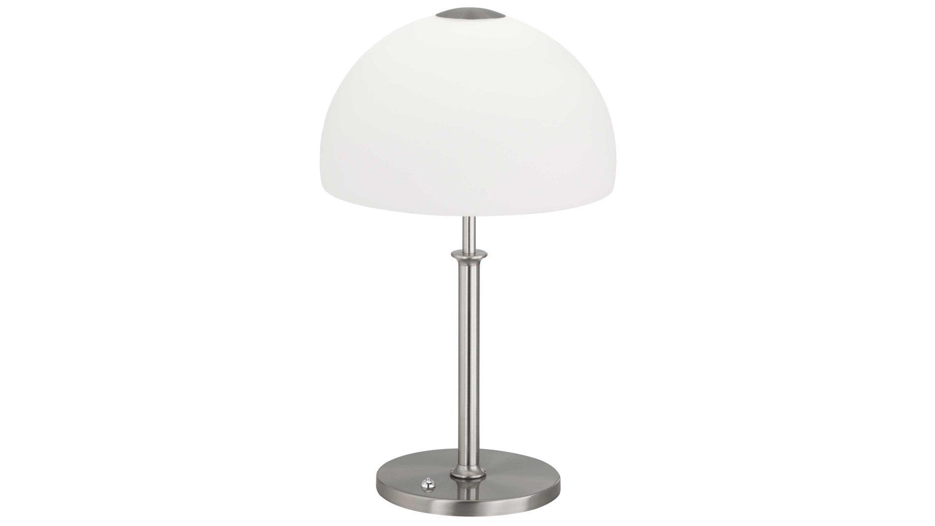 Tischleuchte Fh fischer & honsel aus Glas in Weiß FH LED-Tischleuchte Avignon opalweißes Glas & Nickel – Höhe ca. 42 cm