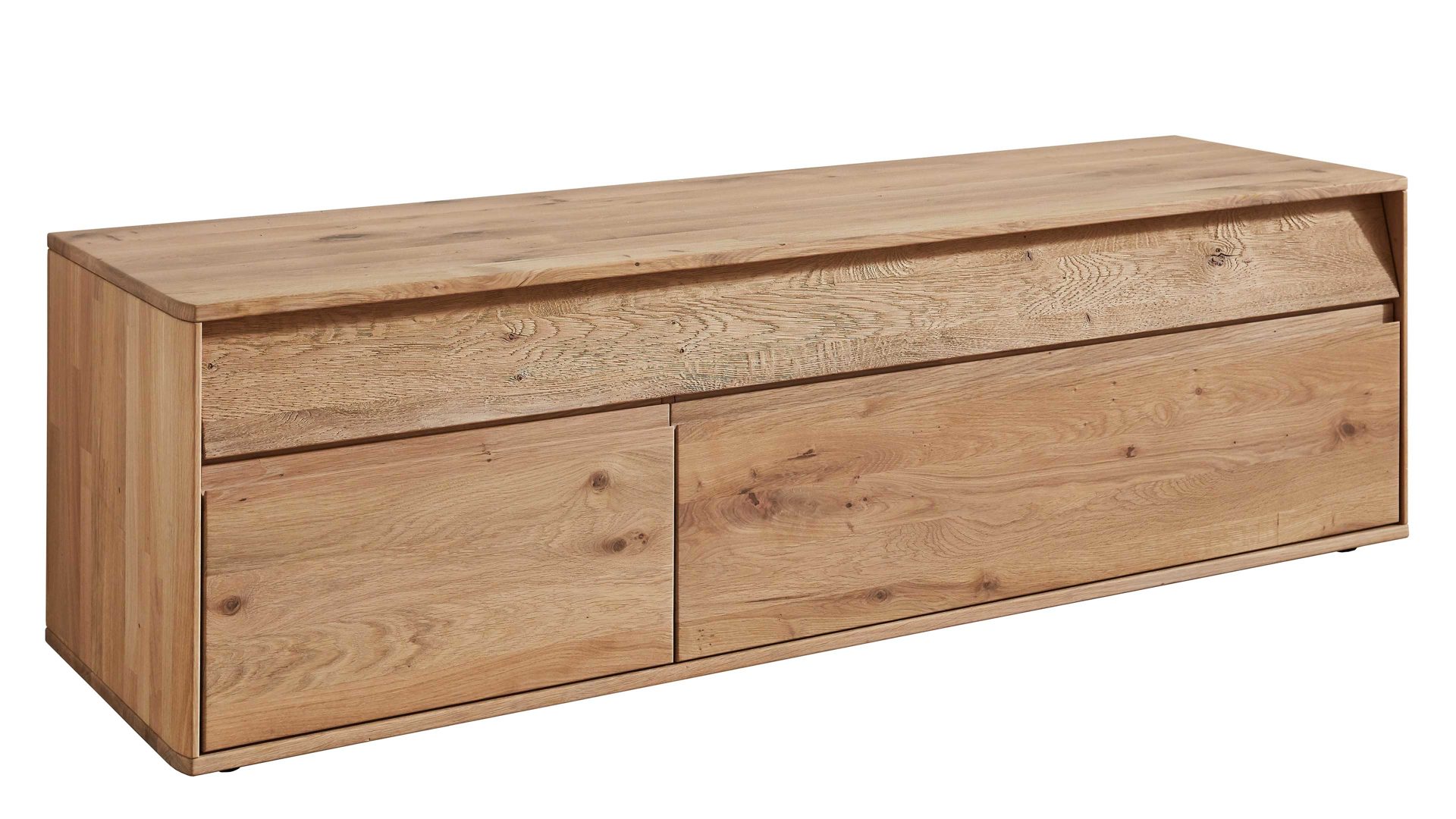 Lowboard Decker aus Holz in Holzfarben Lowboard biancofarbene Wildeiche – Breite ca. 215 cm