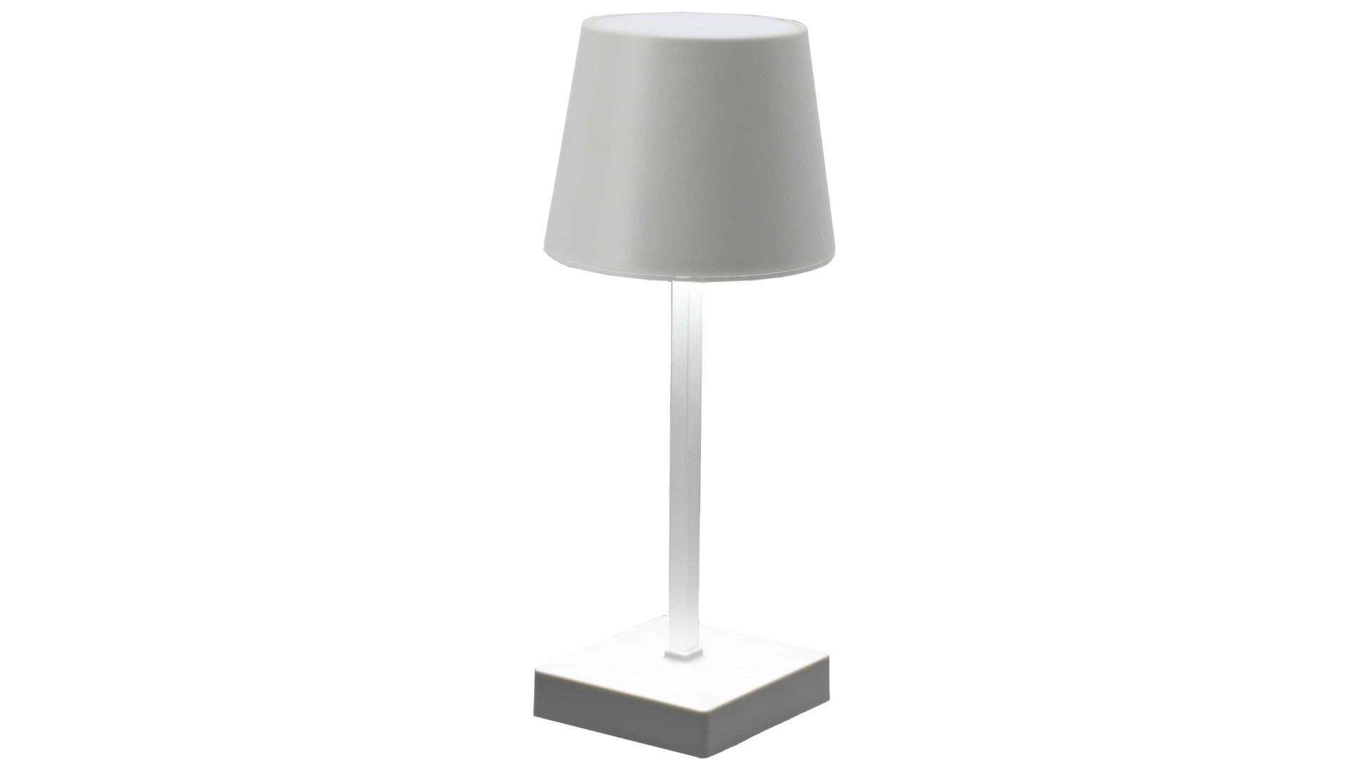 Tischleuchte Cepewa aus Kunststoff in Weiß LED Tischleuchte weißer Kunststoff - Höhe ca. 26 cm