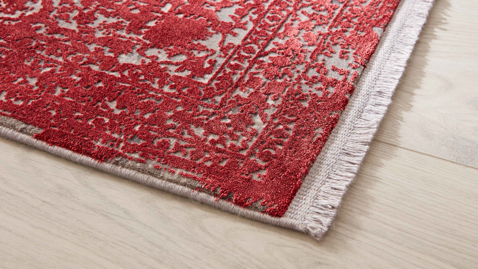 Webteppich Interliving aus Mischgewebe in Rot Interliving Teppich Serie L-8710 Rot – ca. 160 x 230 cm