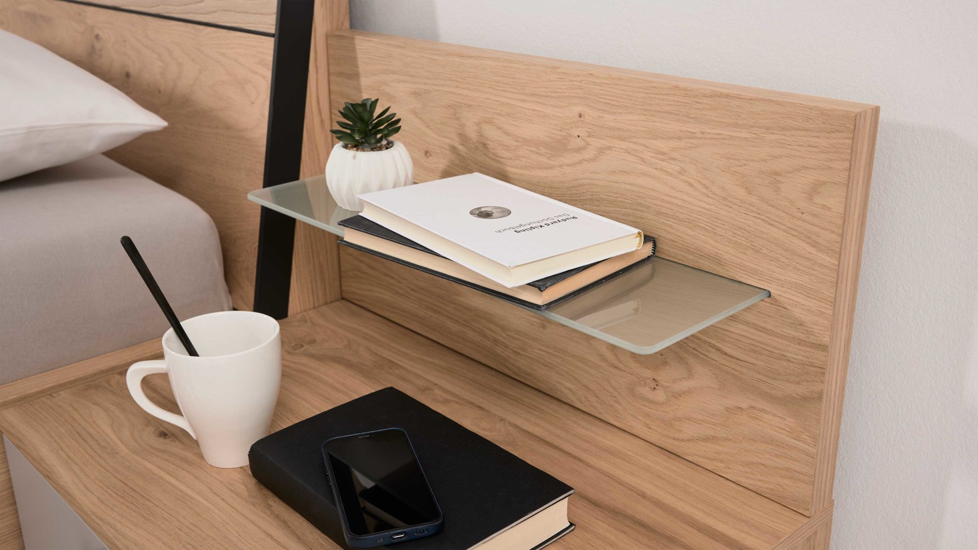 Paneel Interliving aus Holz in Holzfarben Interliving Kleiderschrank Serie 1207 – Paneelaufsatz rechts - Wildeiche, Breite ca. 60 cm