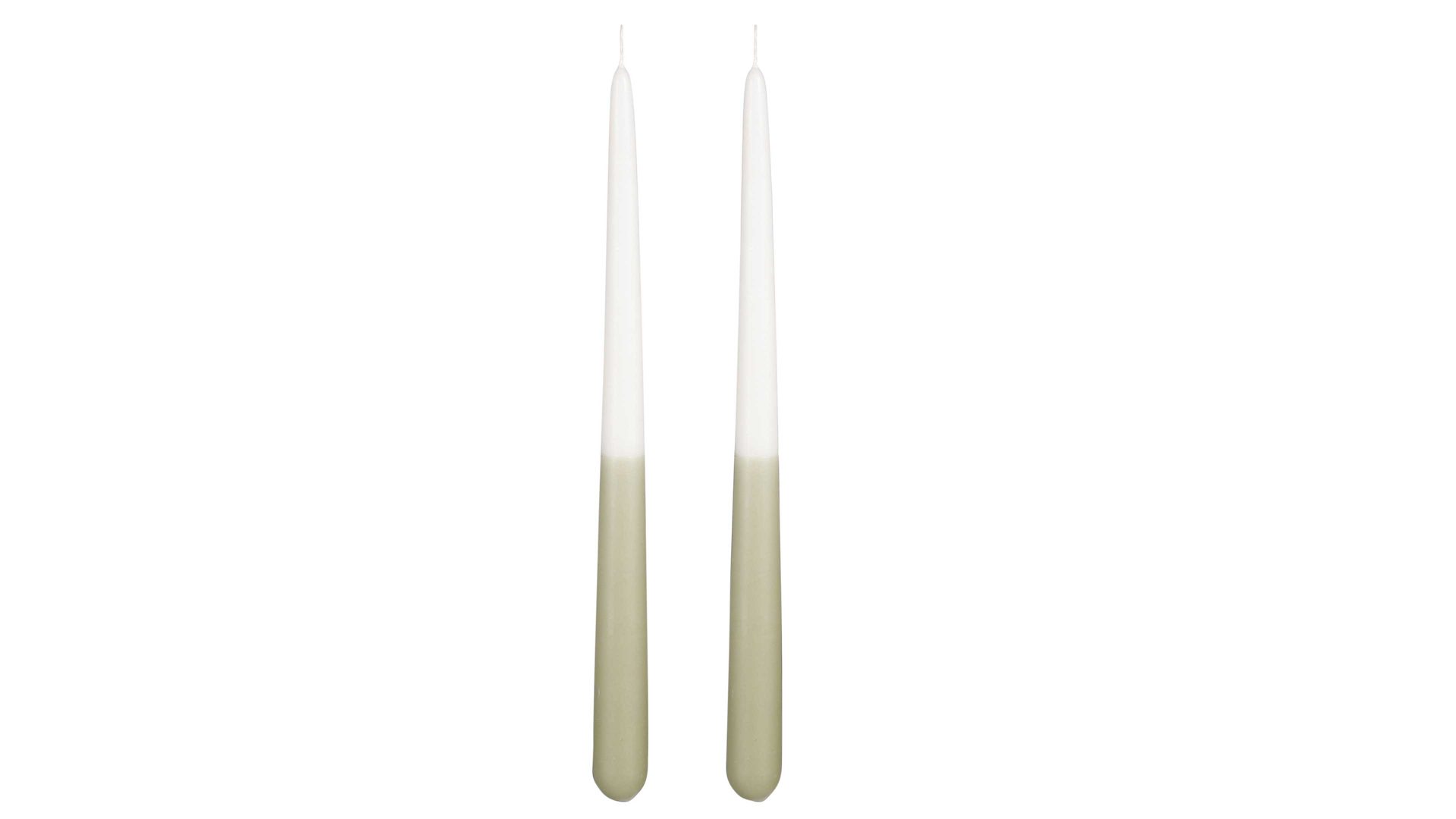 Kerze Edelman® aus Wachs in Hellgrün Kerzen-Set Dip-dye Hellgrün & Weiß - zweiteilig