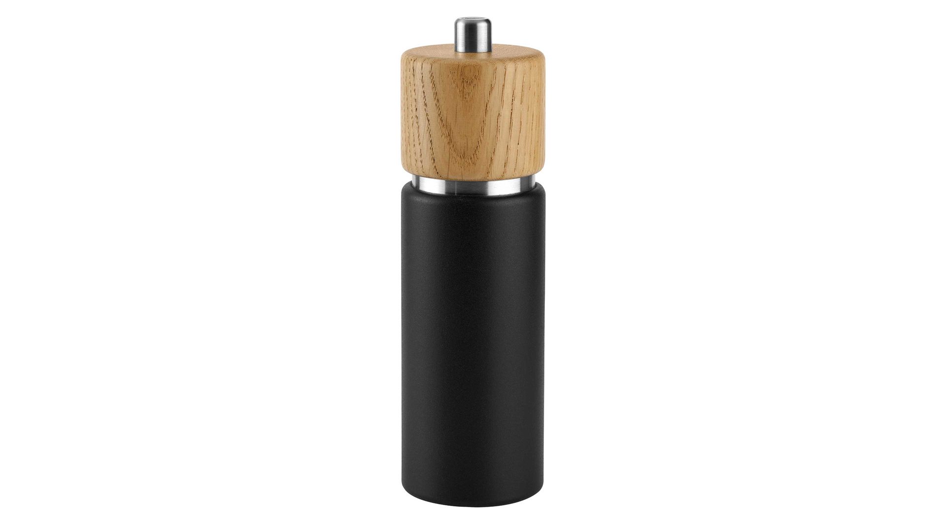 Gewürzmühle Küchenprofi aus Holz in Schwarz ZASSENHAUS Salzmühle Hannover Eiche & Buche – Höhe ca. 18 cm