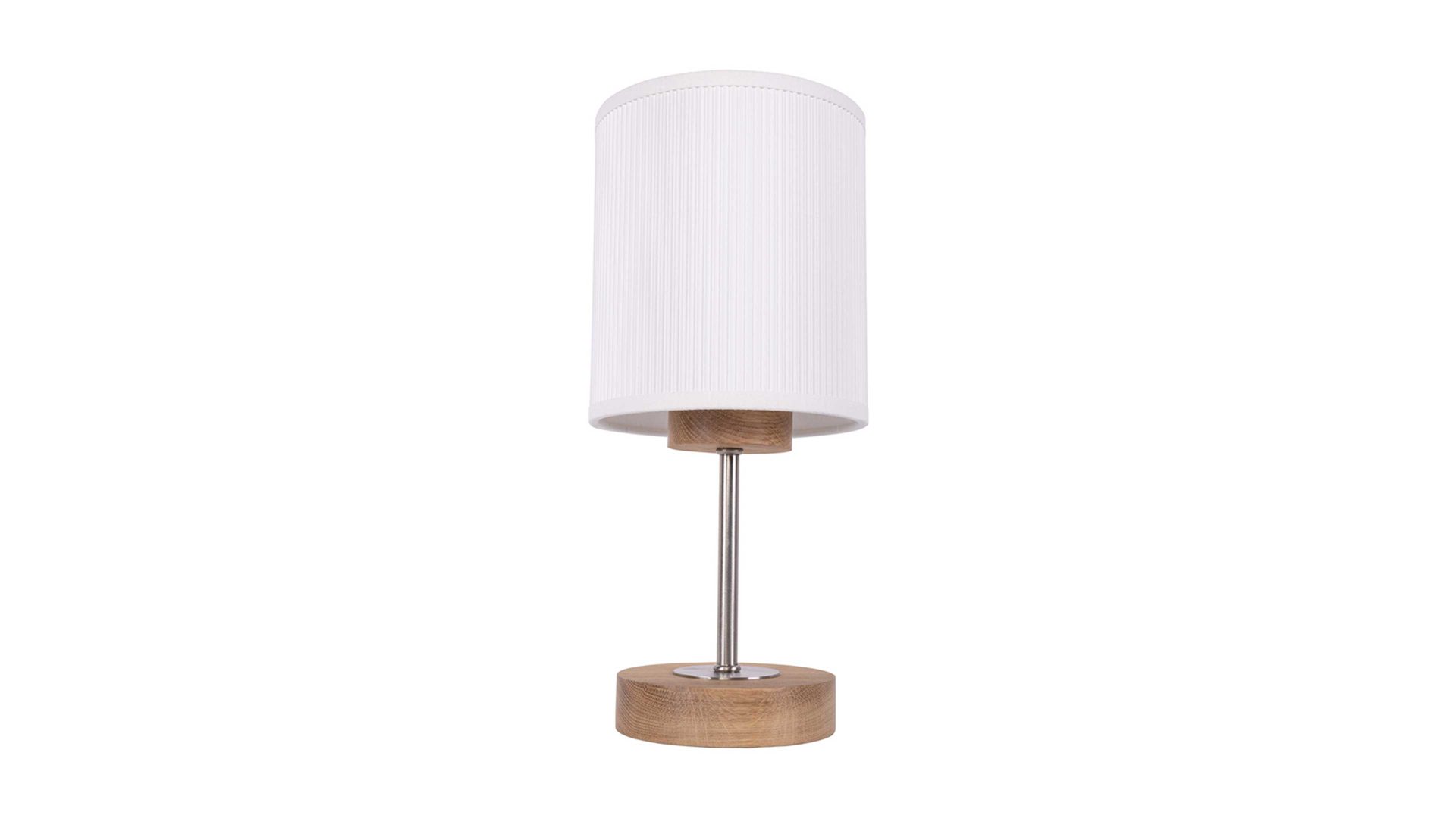Tischleuchte Spot light aus Karton / Papier / Pappe in Weiß SPOT LIGHT Leuchten Serie Lorios - Tischlampe weiße Zellulose & Eiche - Höhe ca. 30 cm