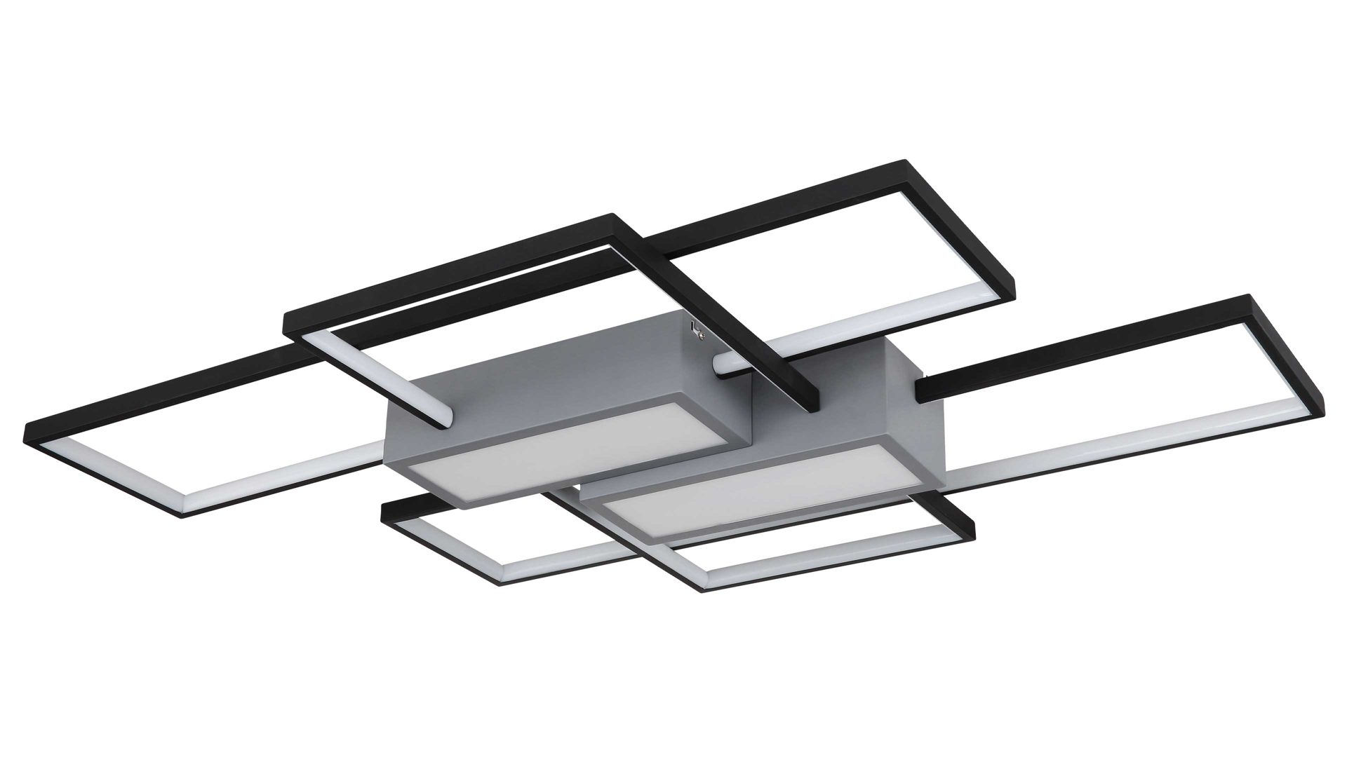 Deckenleuchte Globo lighting aus Metall in Schwarz GLOBO Deckenlampe Aigina für ein smartes Zuhause schwarzes & graues Metall - ca. 100 x 65 cm