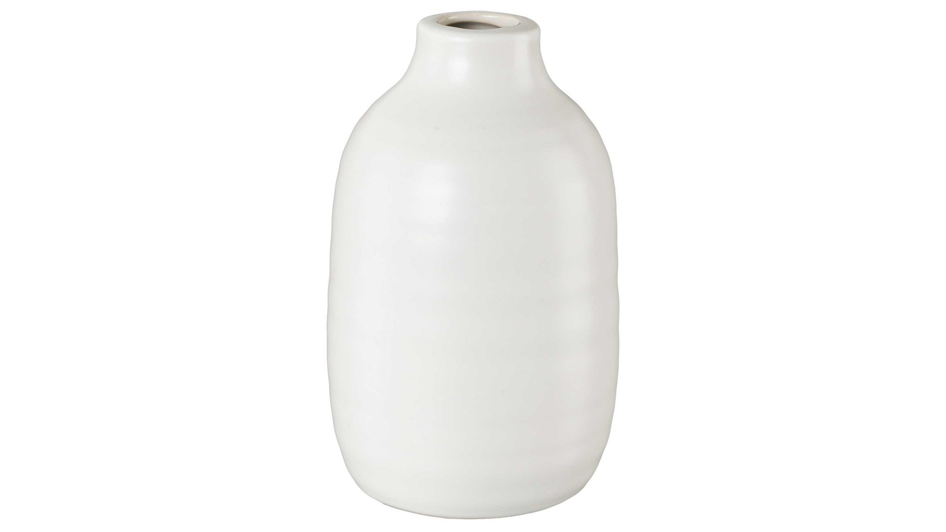 Vase Gasper aus Keramik in Weiß Vase Winola weiße Keramik - Höhe ca. 14 cm