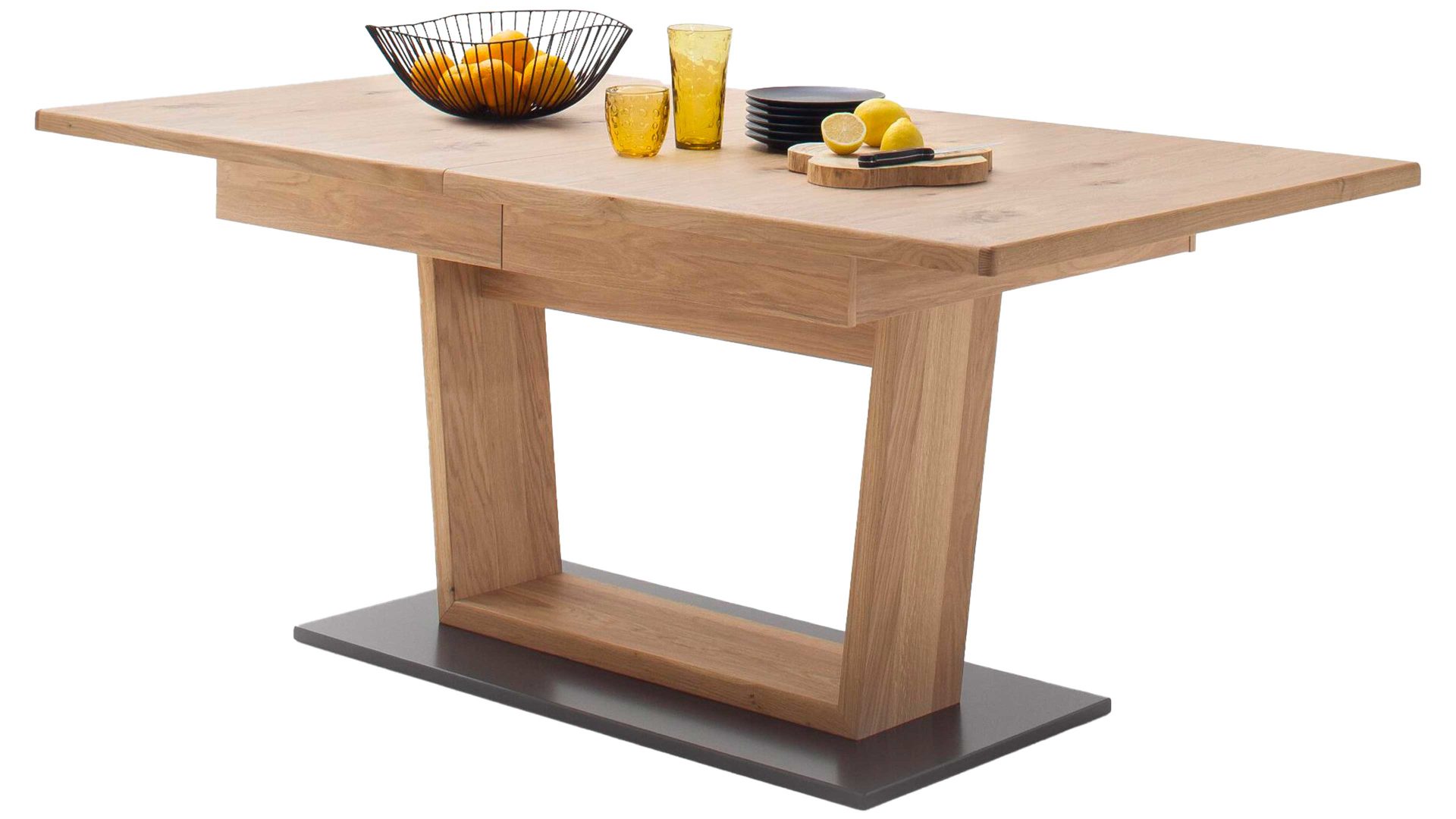 Auszugtisch Mca direkt aus Holz in Holzfarben Wohnprogramm Portland - Esstisch mit Funktion Bianco geölte Asteiche – ca. 180-280 x 100 cm