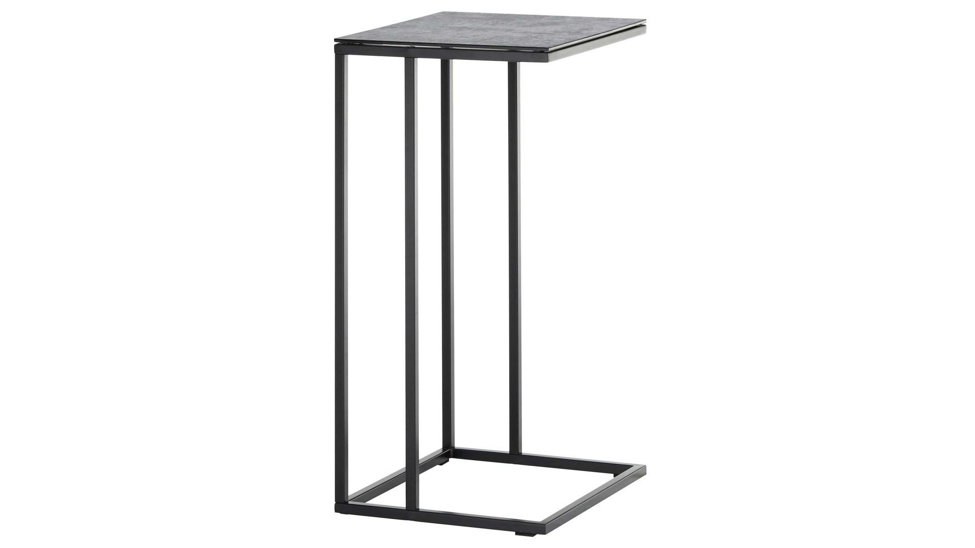 Beistelltisch A better place furniture aus Glas in Grau Beistelltisch Fargo Grau & Schwarz - Höhe ca. 70 cm