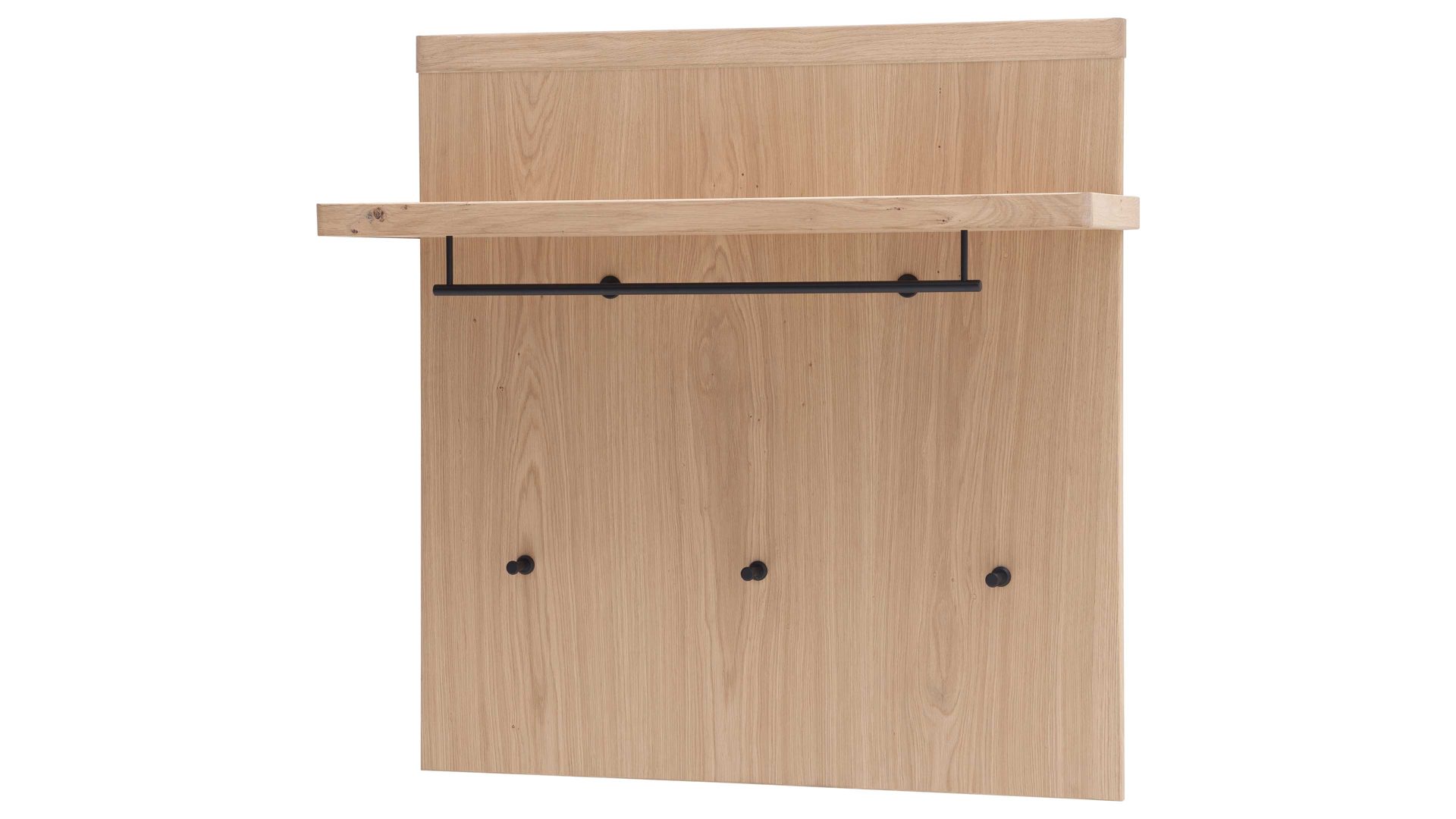 Wandgarderobe Mca furniture aus Holz in Holzfarben Garderobenprogramm Barcelona - Wandgarderobe geölte Wildeiche – ca. 98 x 93 x 30 cm