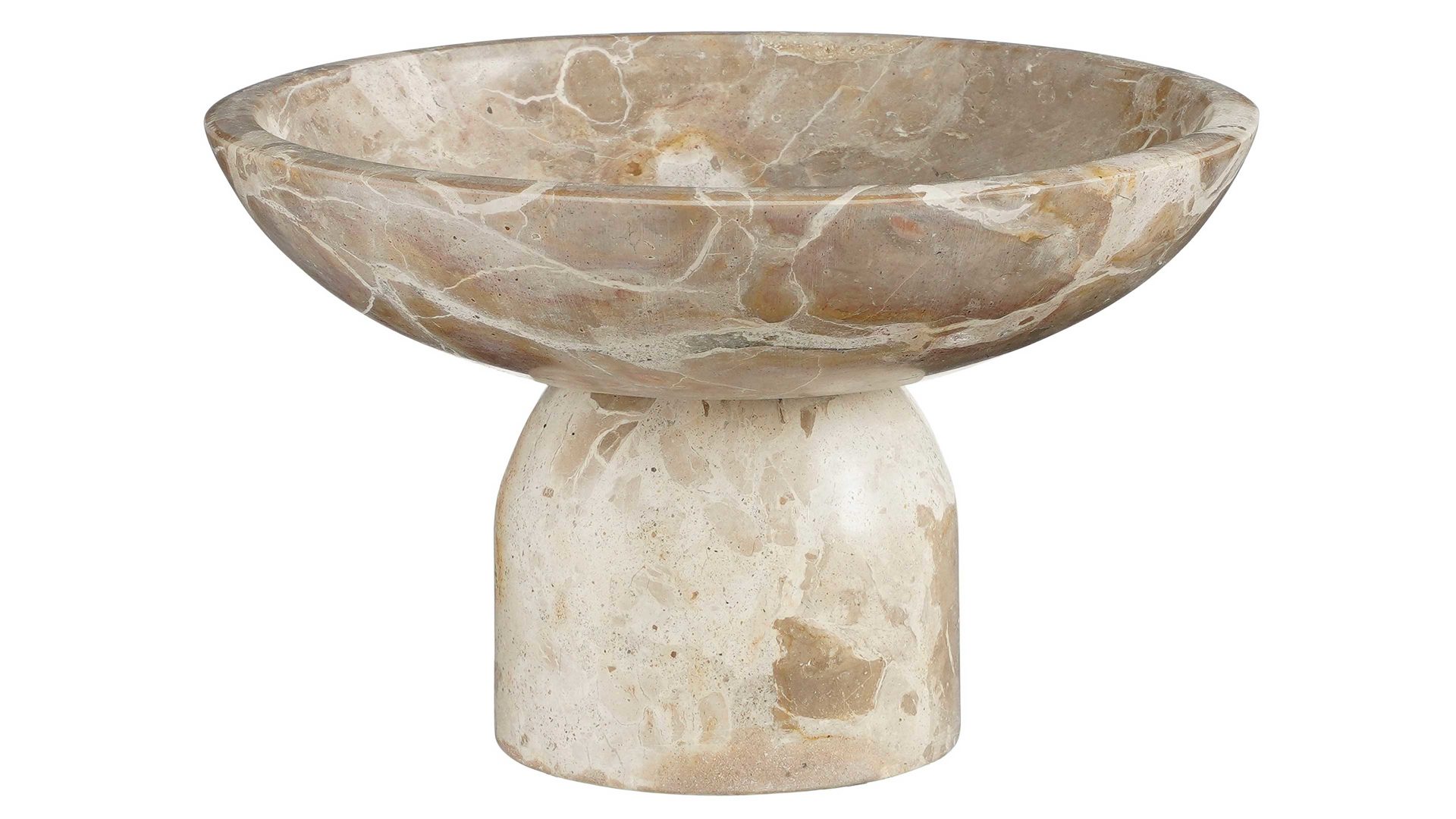Zierschale Edelman® aus Stein in Beige Schale Finnos beige marmorierter Marmor - Durchmesser ca. 25 cm