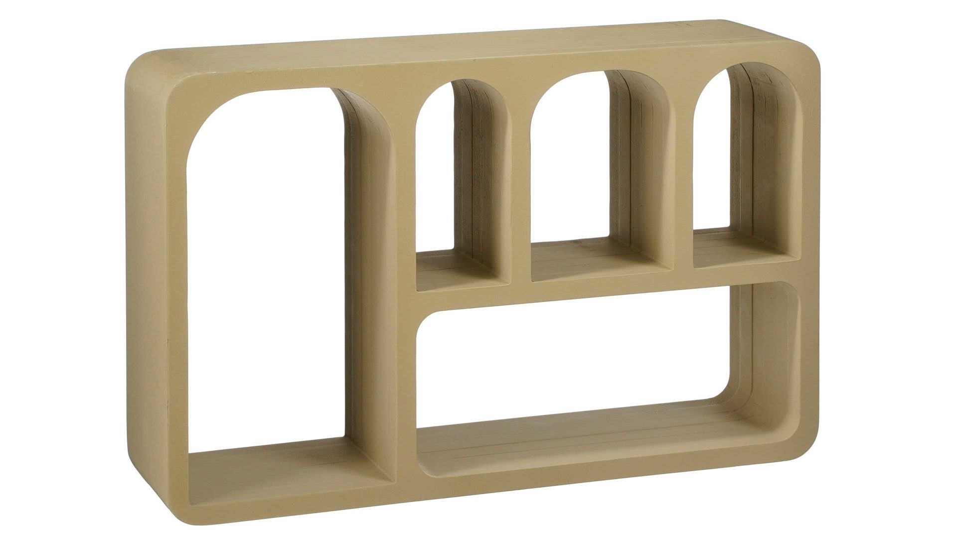 Wandregal Edelman® aus Holz in Beige Wandregal Frati taupefarbenes MDF - ca. 60 x 38 cm