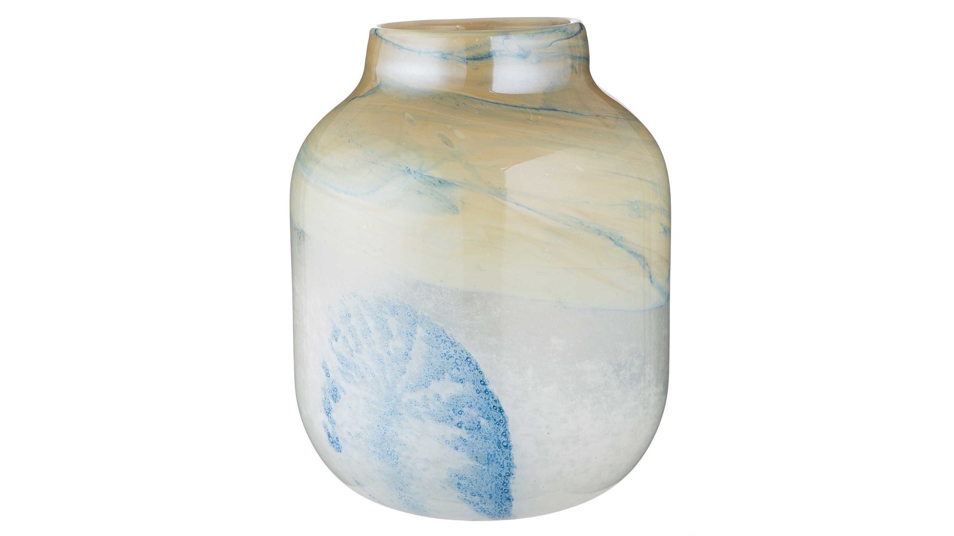 Vase Gilde (macrander) aus Glas in Beige Vase Fresh cremeweißes Glas - Höhe ca. 24 cm