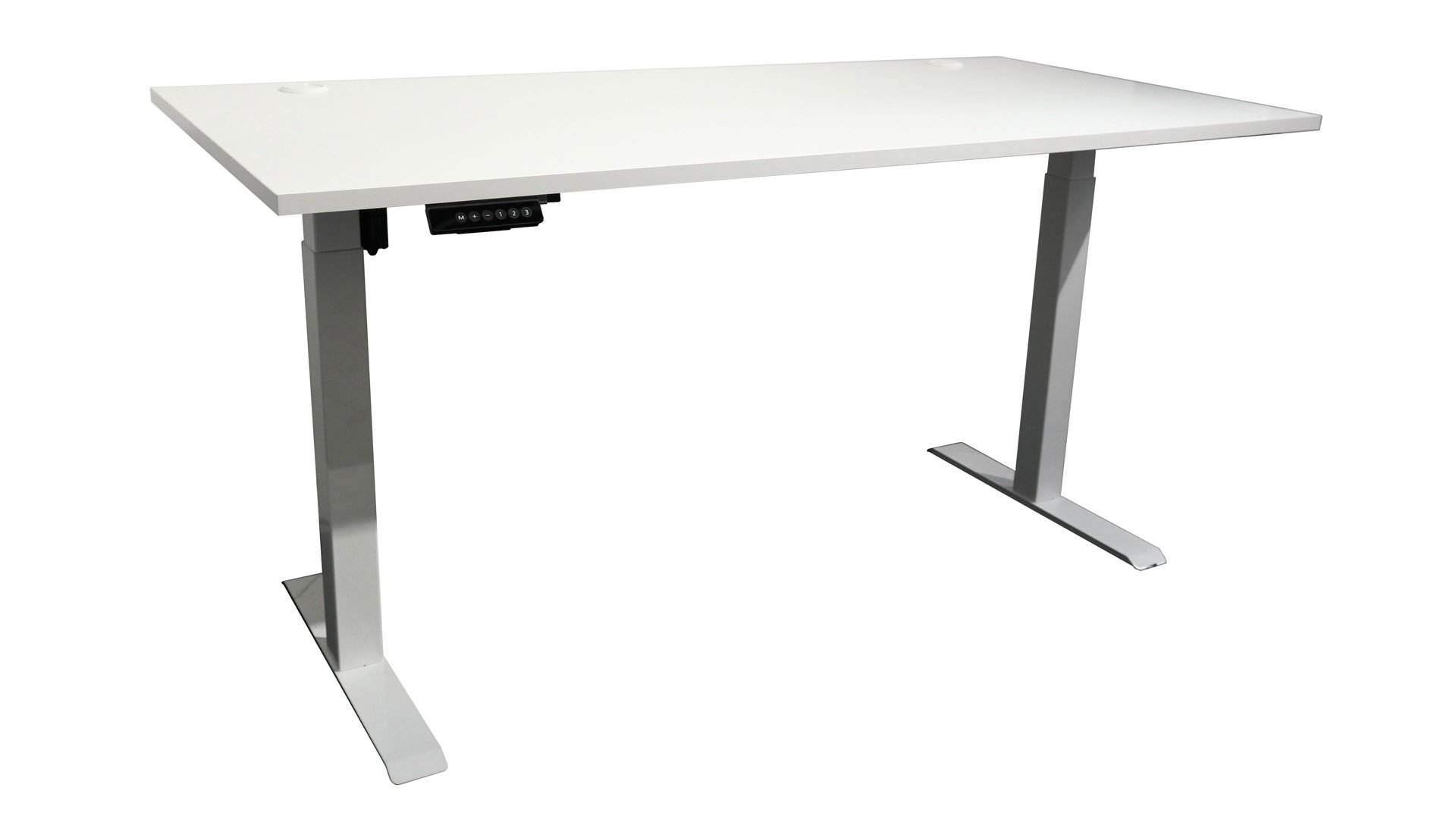 Schreibtisch Bega consult aus Holz in Weiß Schreibtischprogramm Ben Weiß – höhenverstellbar, ca. 160 x 77 cm