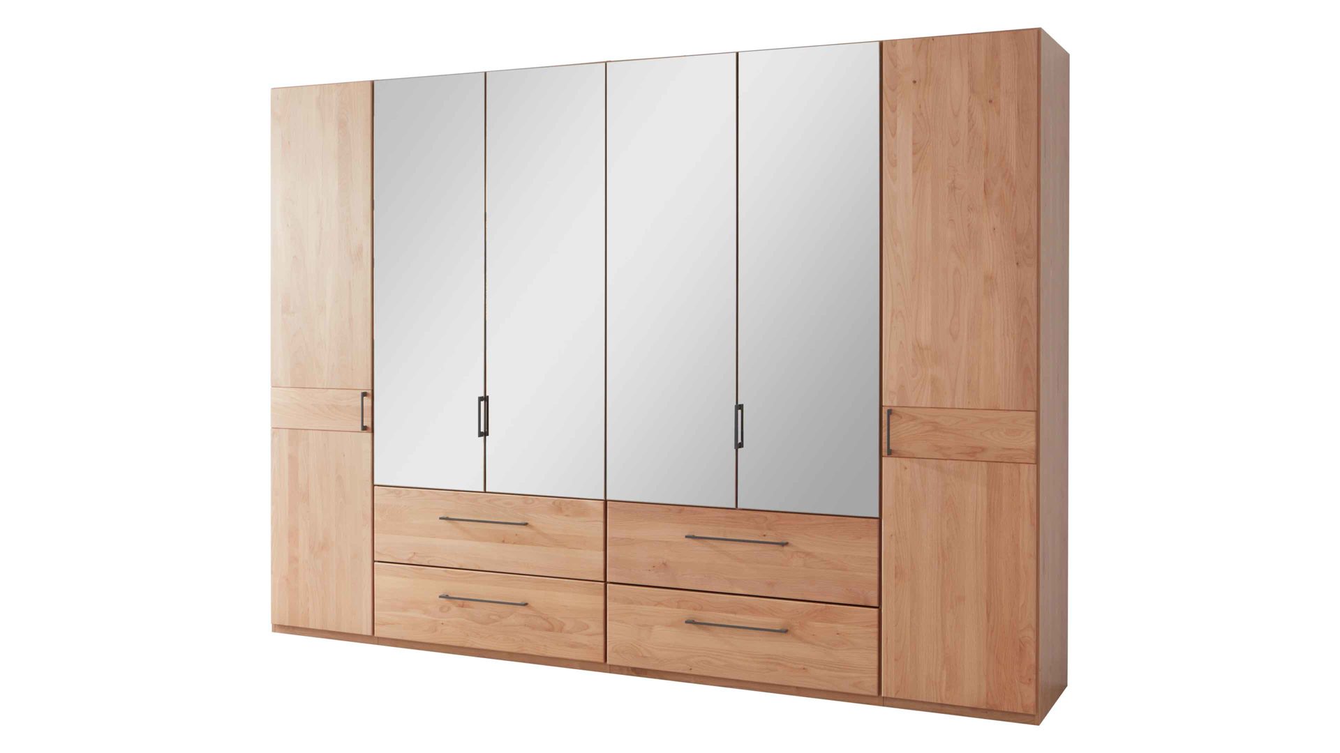 Kleiderschrank Wiemann | oeseder aus Holz in Holzfarben WIEMANN Modena Plus - Funktions-Kleiderschrank teilmassive Erle - sechs Türen, vier Schubladen, Breite ca. 300 cm