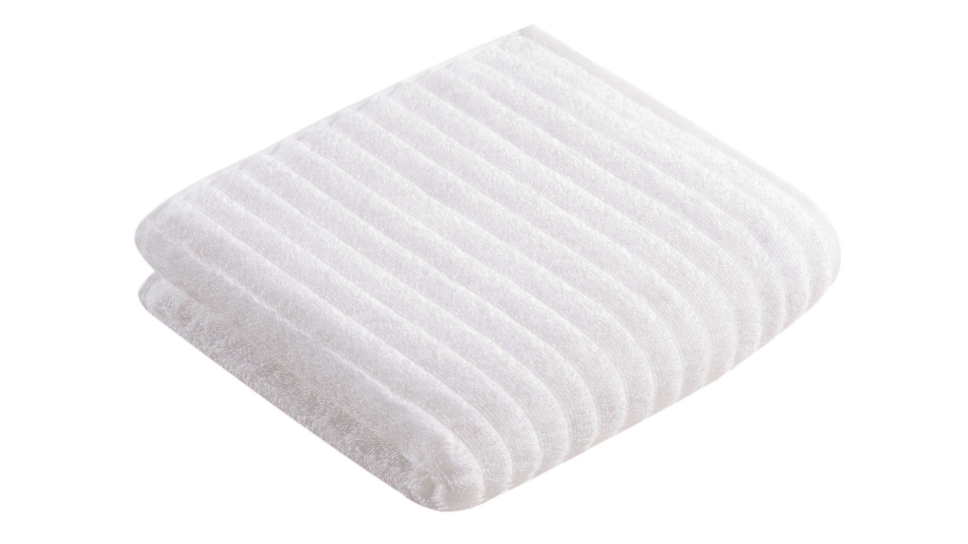 Handtuch Vossen aus Naturfaser in Weiß VOSSEN® Frottee-Serie Mystic - Handtuch weiße Baumwolle - ca. 60 x 110 cm