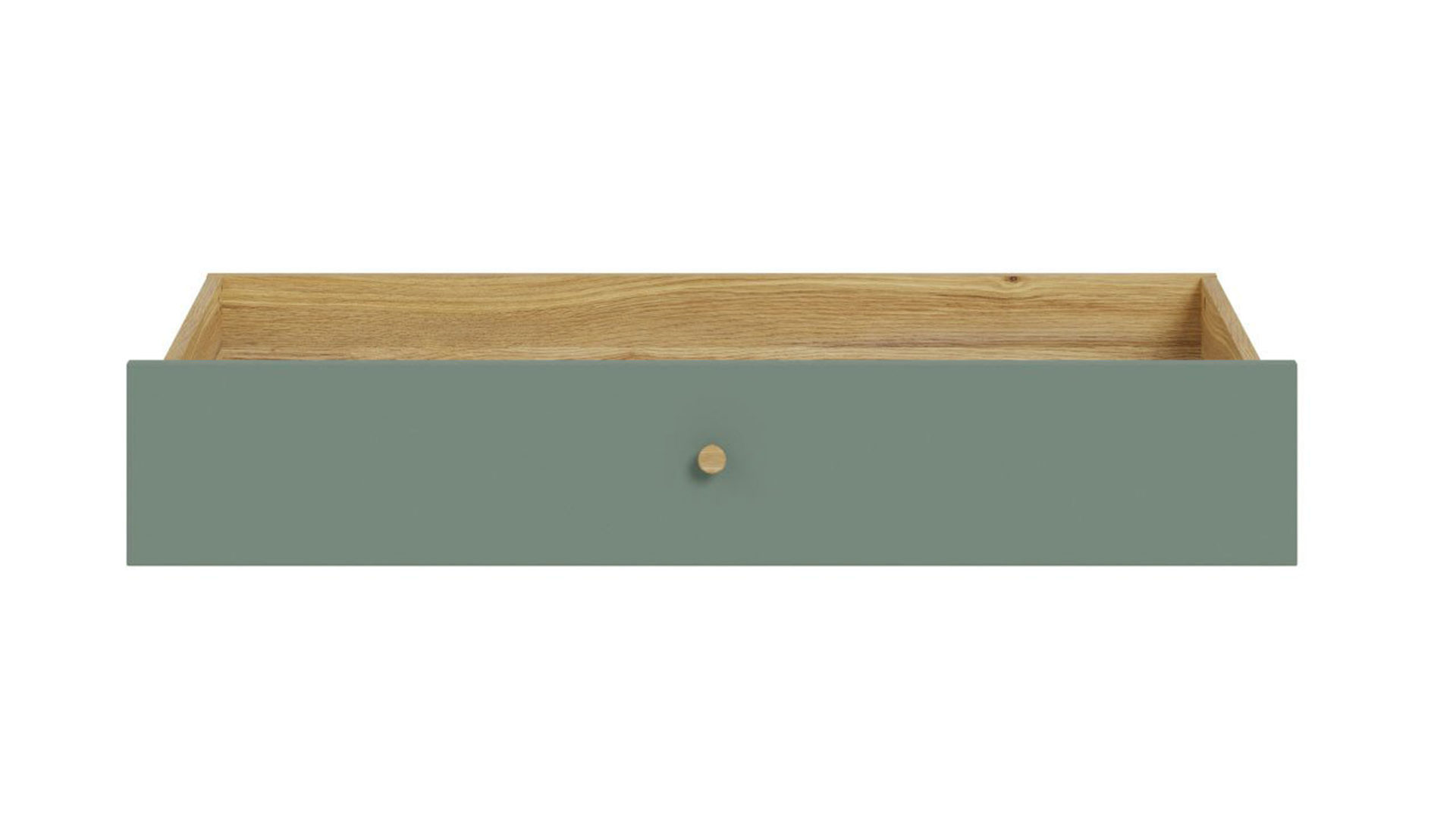 Bettkasten Forte® aus Holz in Grün Jugendprogramm Whenua Young Room - Bettkasten Salbei Grün & Mauvella Eiche – ca. 102 x 19 cm