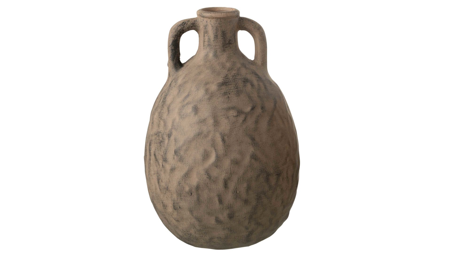 Vase Jolipa aus Keramik in Braun Vase Krug taupefarbener Zement - Höhe ca. 30 cm