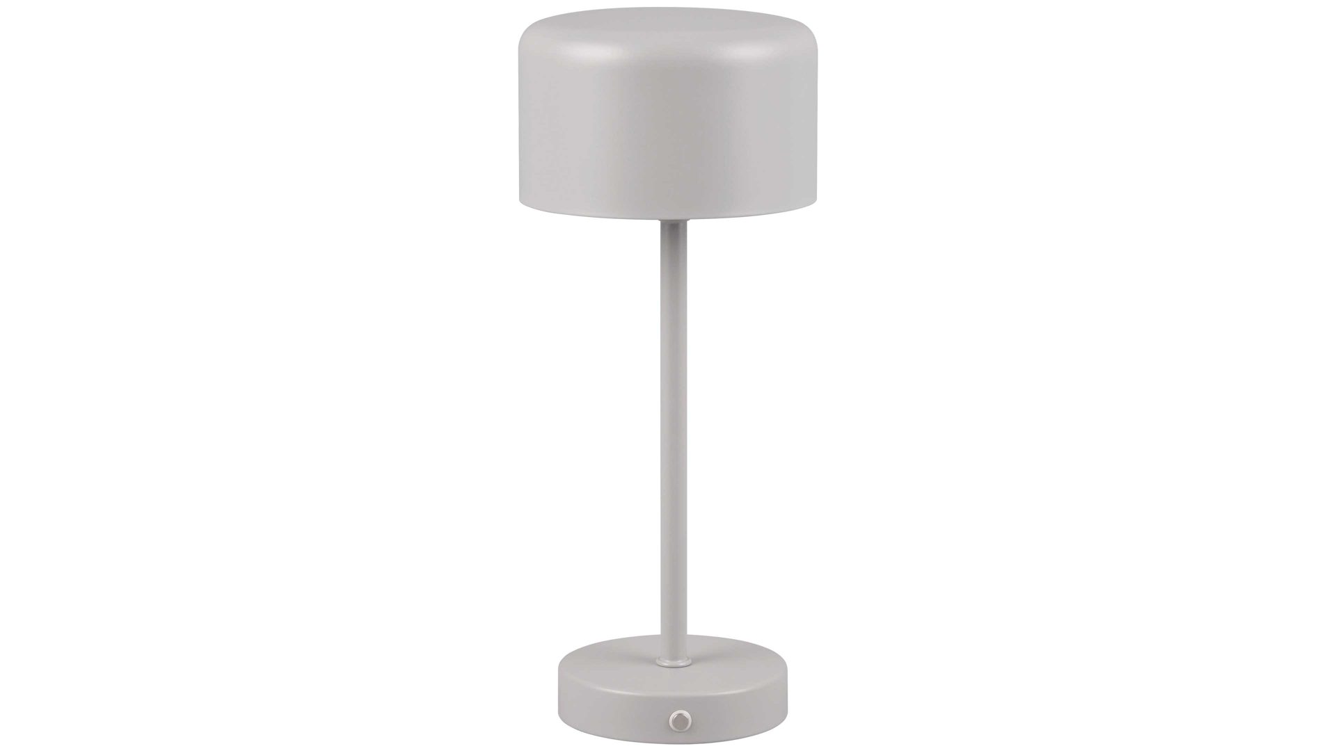 Tischleuchte Reality leuchten aus Metall in Grau RL Akku-Tischleuchte Jeff mattgraues Metall - Höhe ca. 30 cm