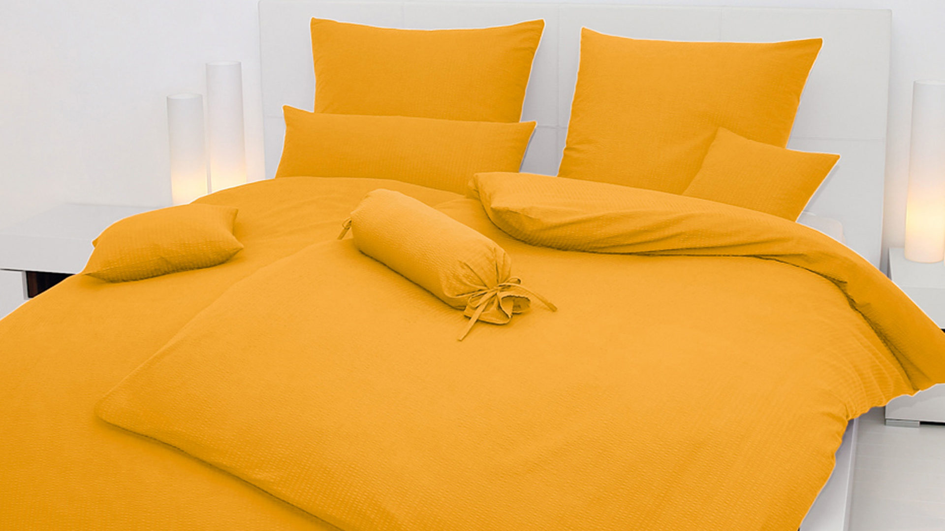 Bettwäsche-Set Janine® aus Naturfaser in Gold Janine® Bettwäsche-Set sonne – ca. 155 x 220 cm