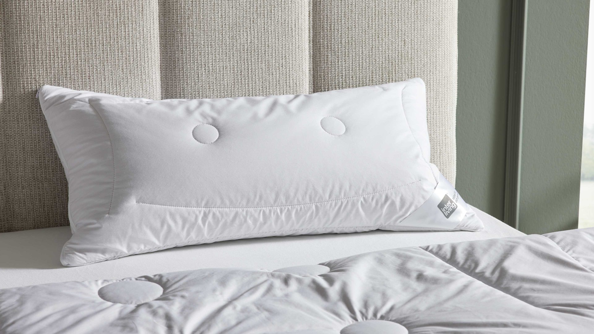 Kopfkissen Interliving aus Naturfaser in Weiß Interliving Kopfkissen Serie 9206 - Kamelhaarkissen Kamelhaarflaum & Federn, ca. 600 g - ca. 40 x 80 cm