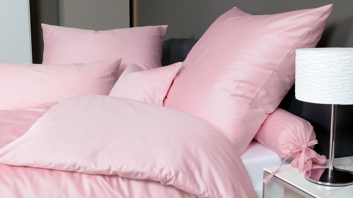 Bettwäsche-Set Janine® aus Naturfaser in Rosa Janine® Bettwäsche-Set Rosa - ca. 240 x 220 cm