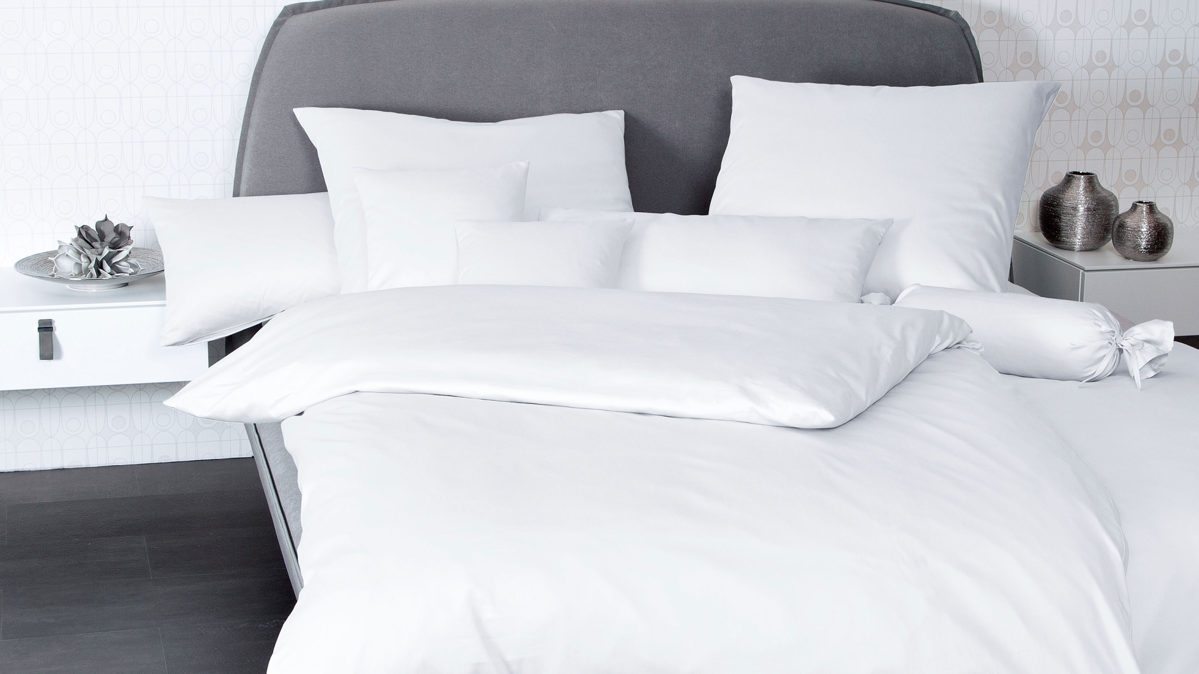 Bettwäsche-Set Janine® aus Naturfaser in Weiß Janine® Bettwäsche-Set Weiß - ca. 240 x 220 cm