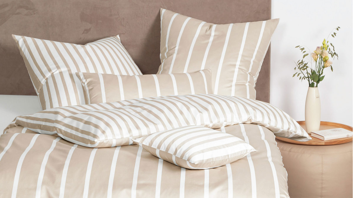 Bettwäsche-Set Janine® aus Naturfaser in Beige Janine® Bettwäsche-Set Naturell - ca. 240 x 220 cm