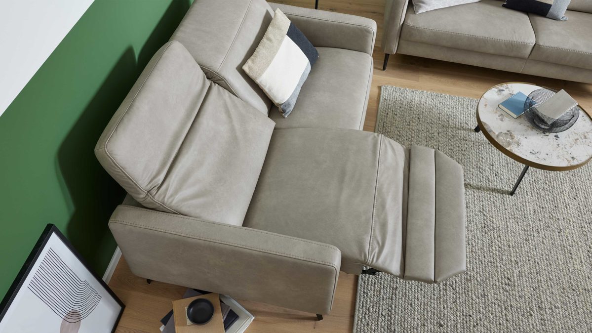 Funktion Interliving aus Metall in Transparent Interliving Sofa Serie 4065 – Relaxfunktion WAS2 - zwei Motoren