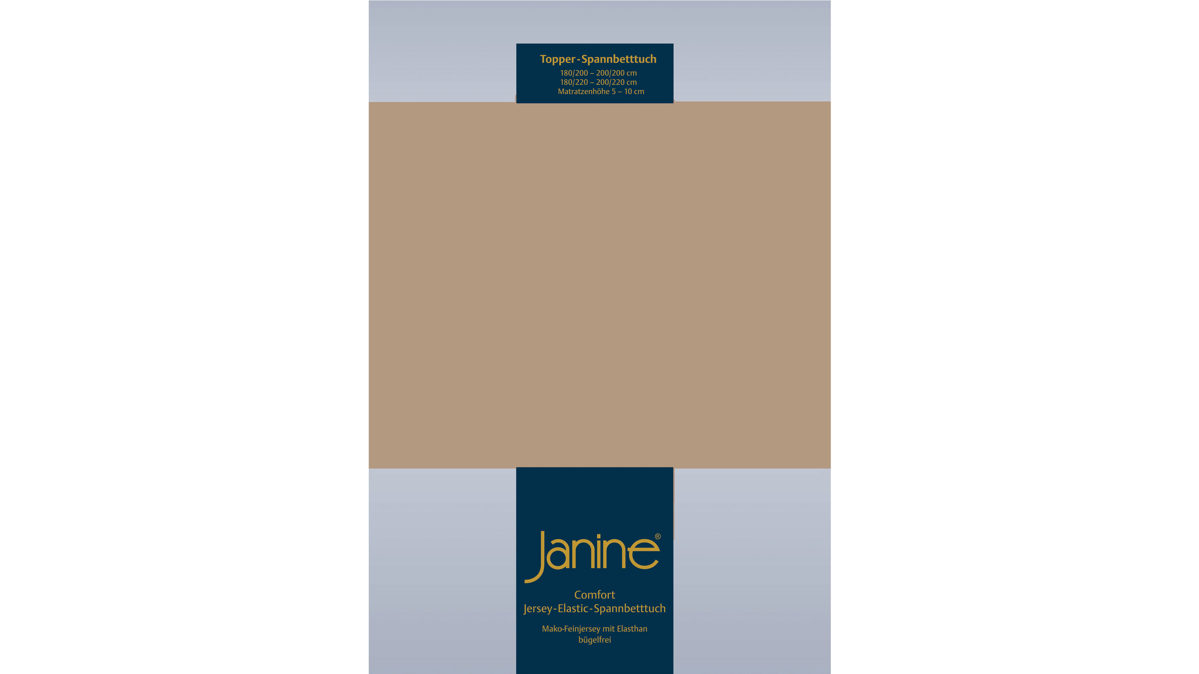Spannbettlaken Janine® aus Stoff in Braun Janine® Spannbettlaken Nougat - ca. 150 x 200 cm