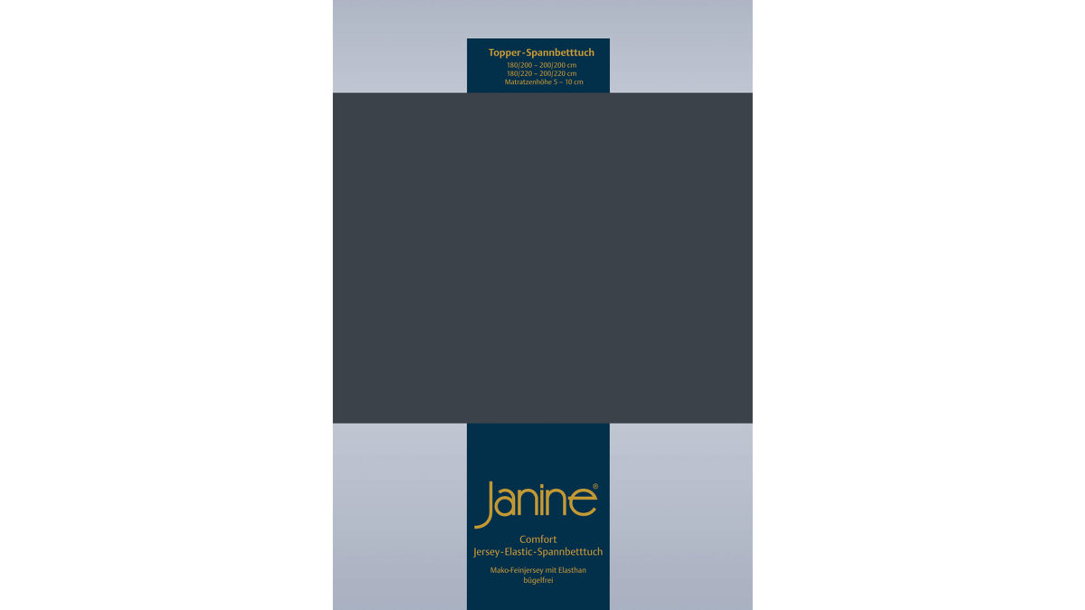 Spannbettlaken Janine® aus Stoff in Dunkelgrau Janine® Spannbettlaken Titan - ca. 100 x 200 cm