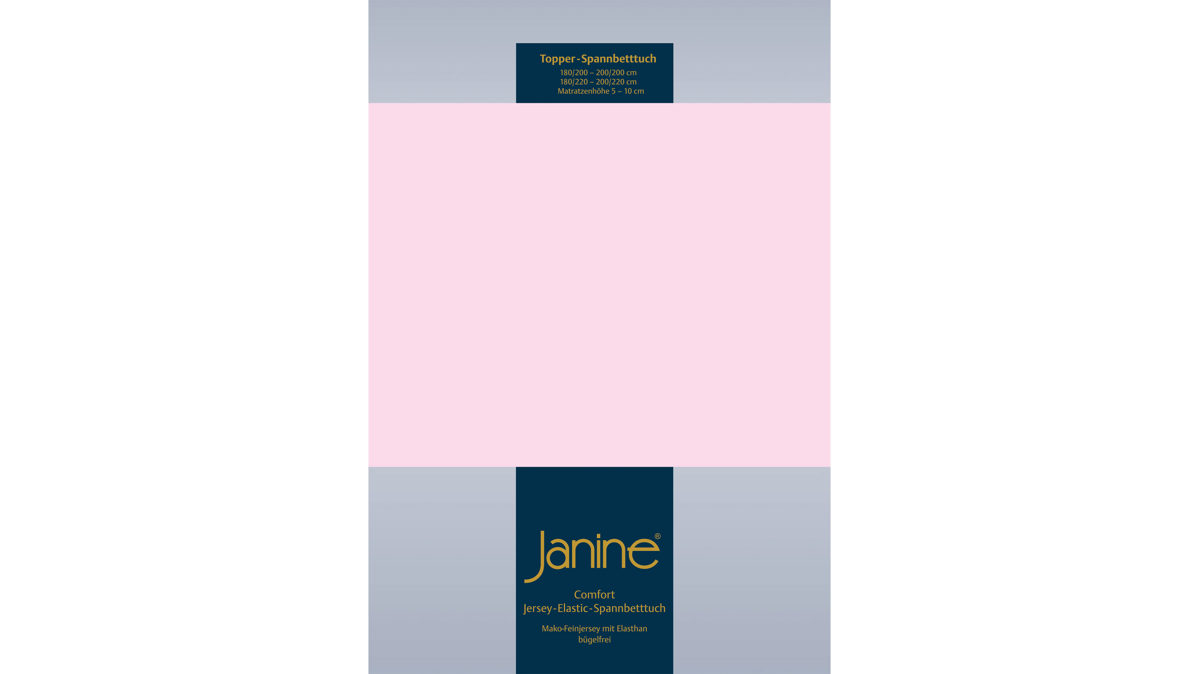 Spannbettlaken Janine® aus Stoff in Rosa Janine® Spannbettlaken Zartrosa - ca. 100 x 200 cm