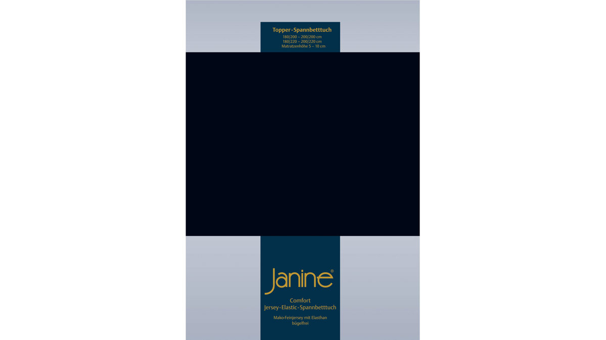 Spannbettlaken Janine® aus Stoff in Schwarz Janine® Spannbettlaken Schwarz - ca. 150 x 200 cm