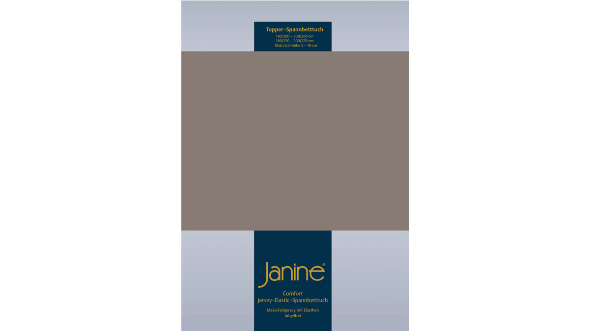 Spannbettlaken Janine® aus Stoff in Hellbraun Janine® Spannbettlaken Taupe - ca. 200 x 200 cm
