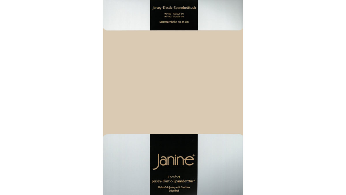 Spannbettlaken Janine® aus Stoff in Sand Janine® Spannbettlaken Sand - ca. 150 x 200 cm