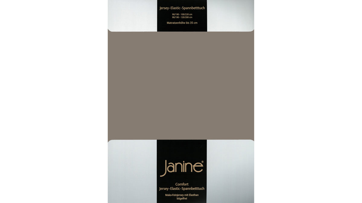 Spannbettlaken Janine® aus Stoff in Hellbraun Janine® Spannbettlaken Taupe - ca. 150 x 200 cm