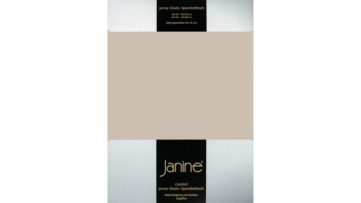 Spannbettlaken Janine® aus Stoff in Beige Janine® Spannbettlaken Naturell - ca. 200 x 200 cm
