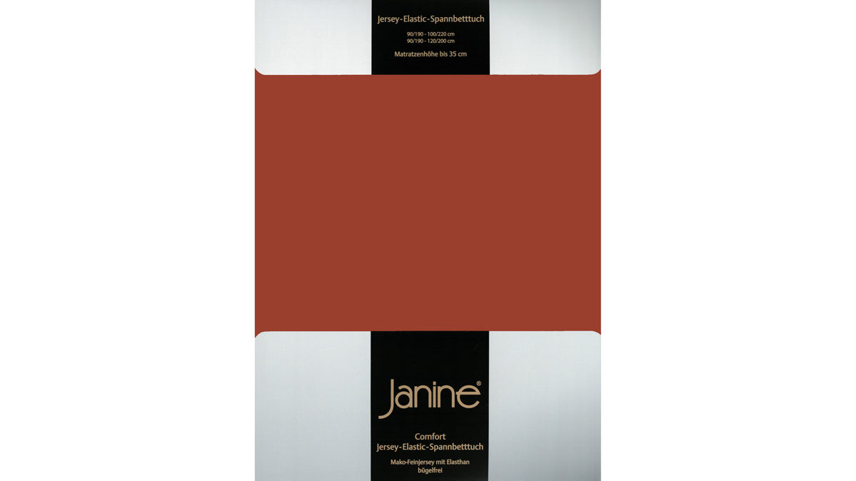 Spannbettlaken Janine® aus Stoff in Rost Janine® Spannbettlaken Tabasco - ca. 150 x 200 cm