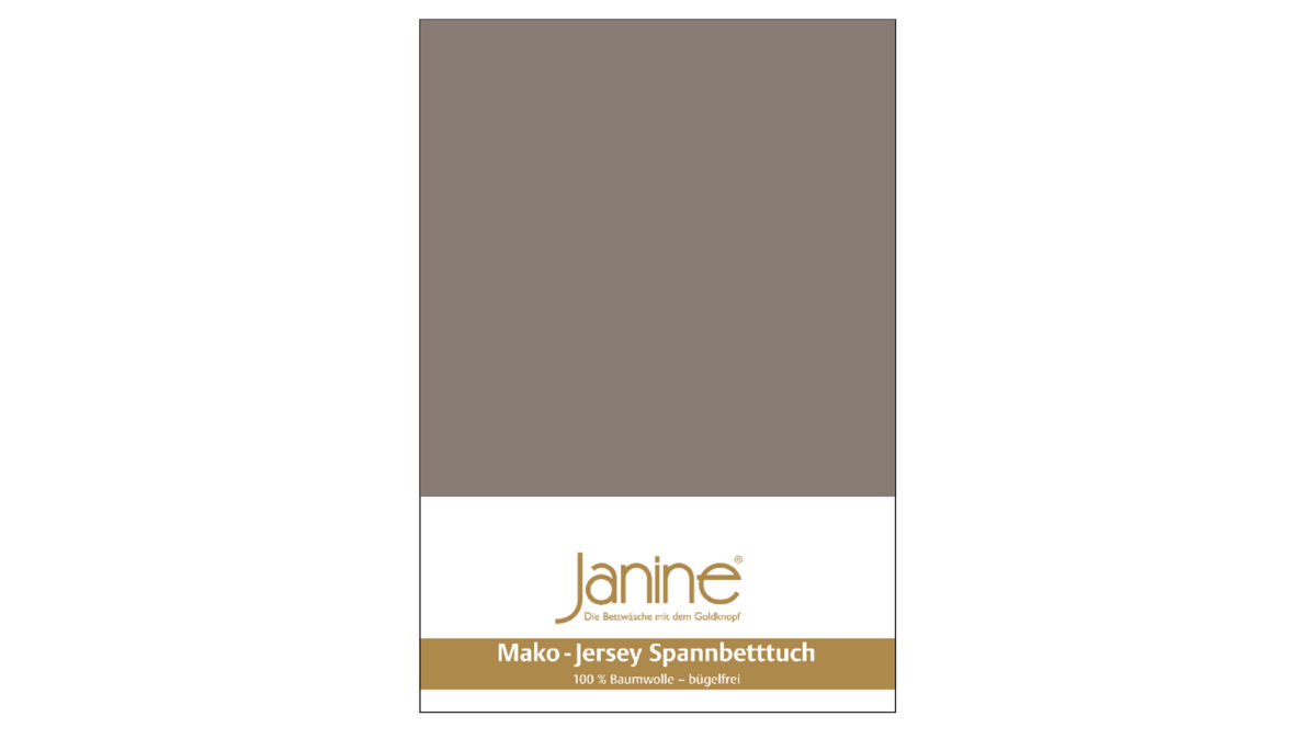Spannbettlaken Janine® aus Stoff in Hellbraun Janine® Spannbettlaken Taupe - ca. 100 x 200 cm