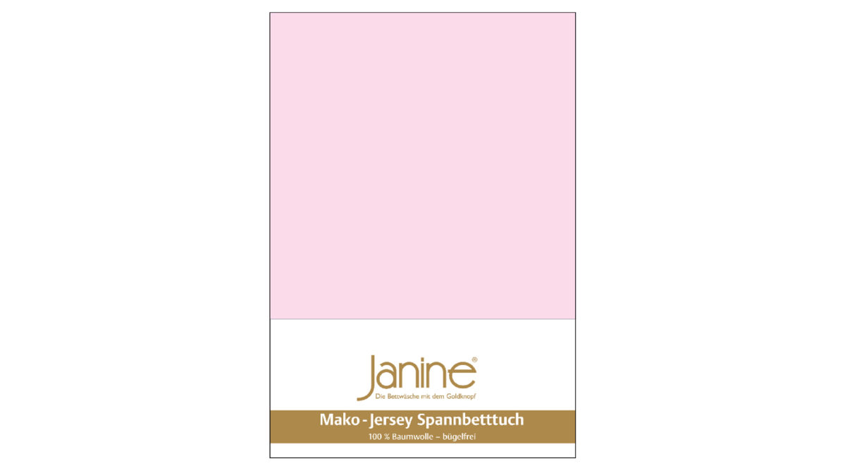 Spannbettlaken Janine® aus Stoff in Rosa Janine® Spannbettlaken Zartrosa - ca. 100 x 200 cm