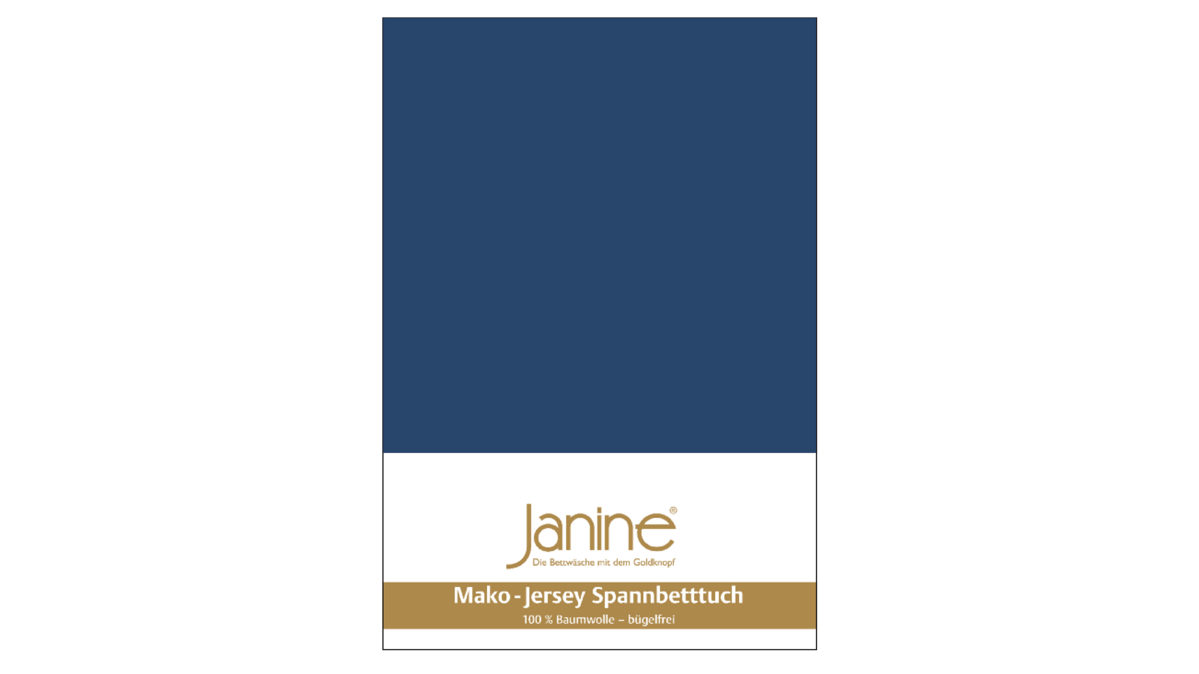 Spannbettlaken Janine® aus Stoff in Dunkelblau Janine® Spannbettlaken Marine - ca. 100 x 200 cm