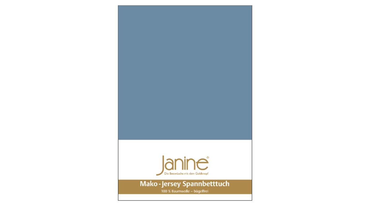 Spannbettlaken Janine® aus Stoff in Jeansblau Janine® Spannbettlaken Denimblau - ca. 200 x 200 cm