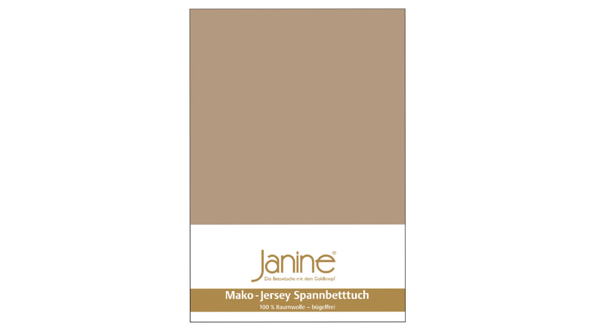 Spannbettlaken Janine® aus Stoff in Braun Janine® Spannbettlaken Nougat - ca. 100 x 200 cm