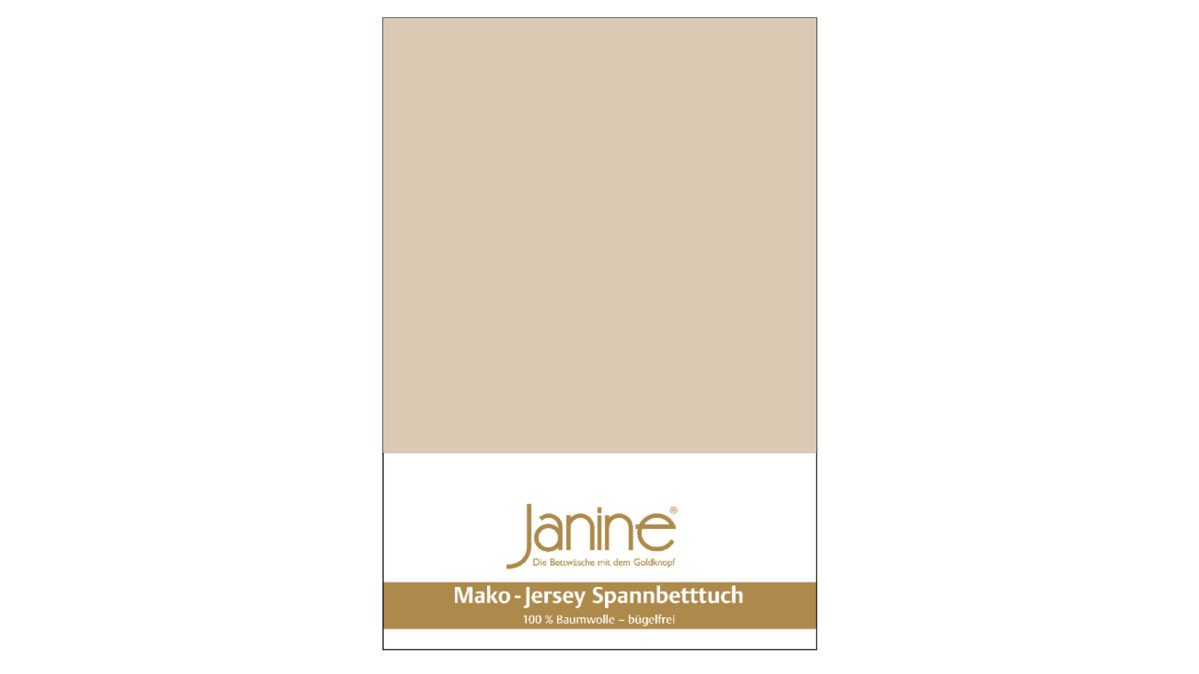 Spannbettlaken Janine® aus Stoff in Sand Janine® Spannbettlaken Sand - ca. 100 x 200 cm