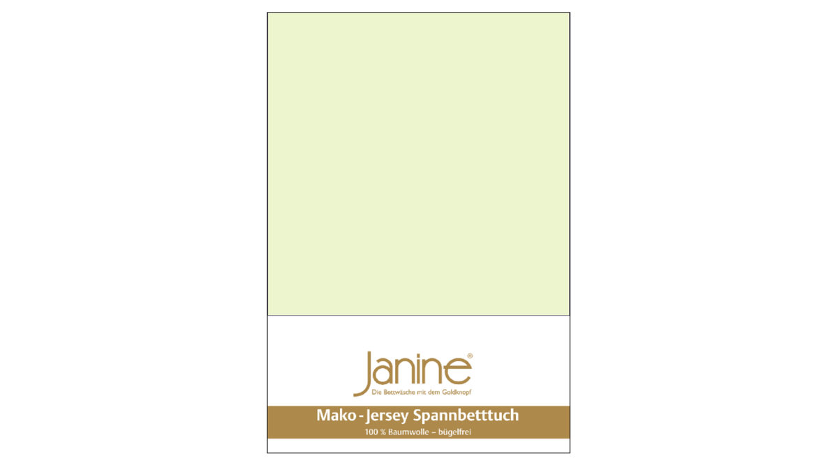 Spannbettlaken Janine® aus Stoff in Hellgrün Janine® Spannbettlaken Limone – ca. 100 x 200 cm