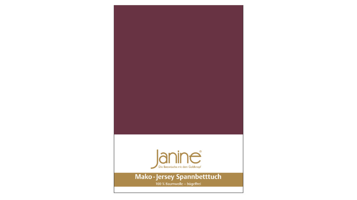 Spannbettlaken Janine® aus Stoff in Dunkelrot Janine® Spannbettlaken Burgund - ca. 100 x 200 cm