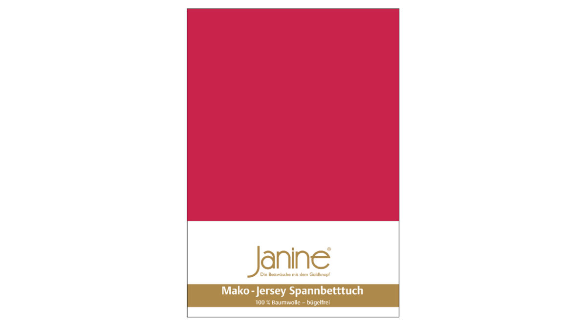Spannbettlaken Janine® aus Stoff in Rot Janine® Spannbettlaken Rot - ca. 200 x 200 cm