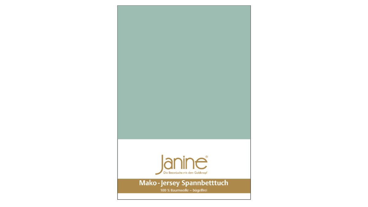 Spannbettlaken Janine® aus Stoff in Fichte Janine® Spannbettlaken Rauchgrün - ca. 100 x 200 cm